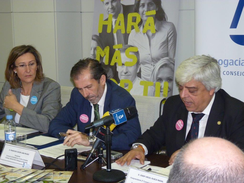 Rueda de prensa de la Abogacía española contra el proyecto